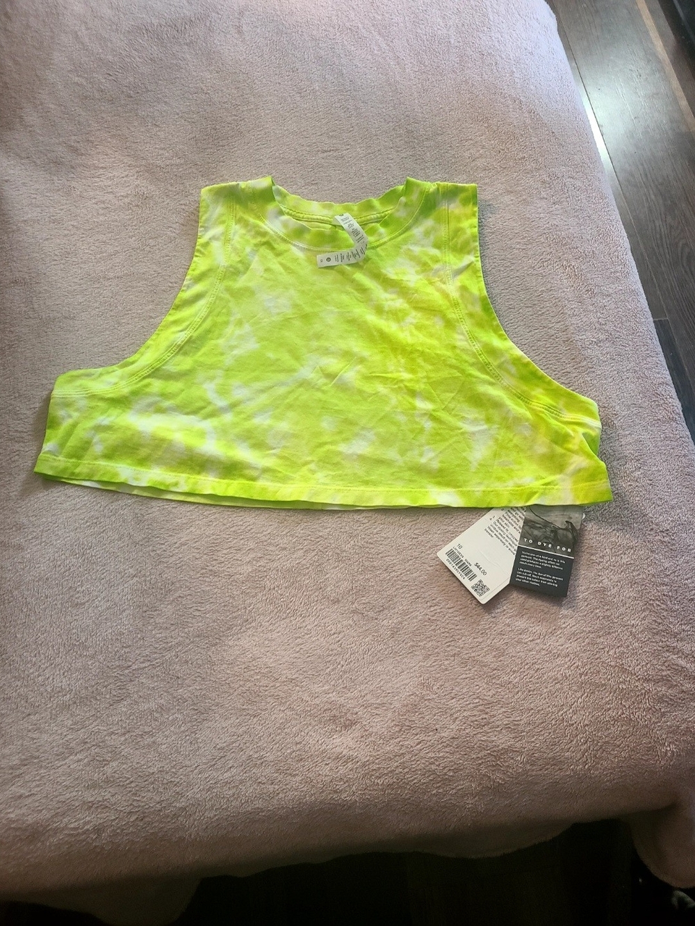 Lululemon Cut Back Crop Tank *Wash Green